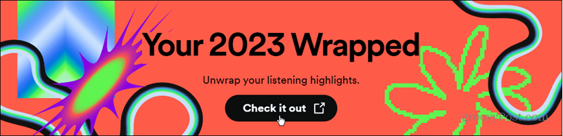 Spotify sarılmış 2023 banner'ı