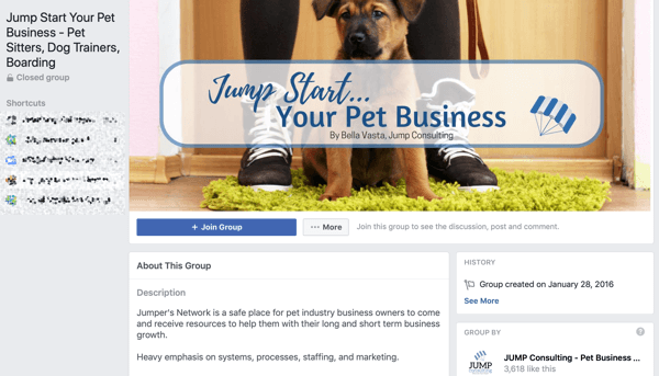 Facebook Grupları özellikleri nasıl kullanılır? Evcil Hayvan İşinize Hızlı Başlayın için grup örneği