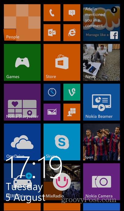 Windows Phone 8.1 ekran görüntüsü kilidi açık