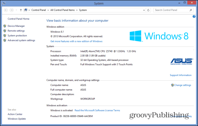 windows deneyim dizini 8.1