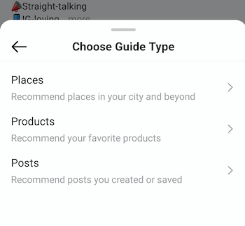 örnek instagram oluştur rehber oluştur rehber türü menü seçenekleri sunan yerler, ürünler ve postsexample instagram oluşturma kılavuzu seçme rehber türü menü seçenekleri sunan yerler, ürünler ve gönderiler