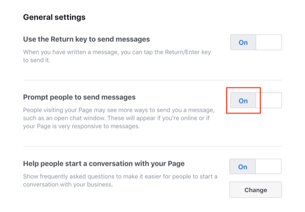 Facebook Messenger Mesaj Gönderme özelliği.
