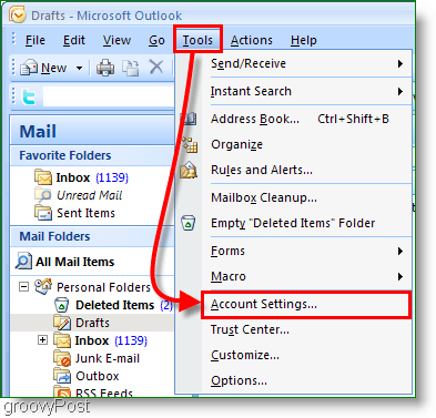 Outlook 2007 Takvim Ekran Görüntüsü - Hesap Ayarları