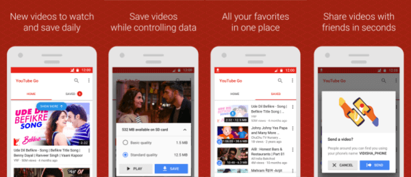 YouTube Go uygulamasının beta sürümü Hindistan'daki Google Play Store'dan indirilebilir.