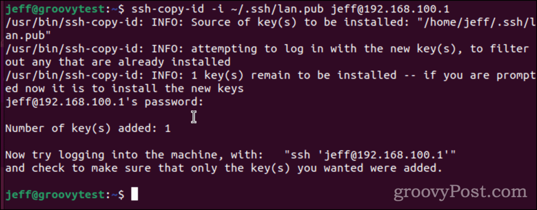 SSH anahtarınızı kopyalama