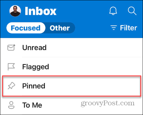 Outlook'ta e-postaları sabitleme