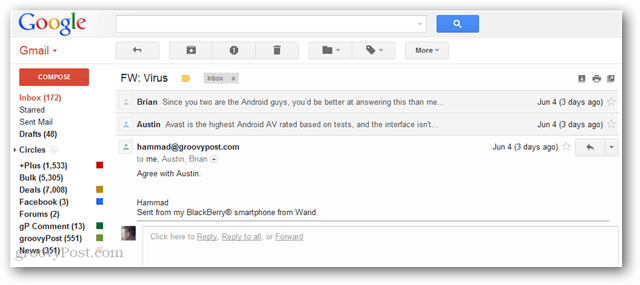 Thunderbird'de Gmail benzeri Konuşma Görünümünü Etkinleştirme