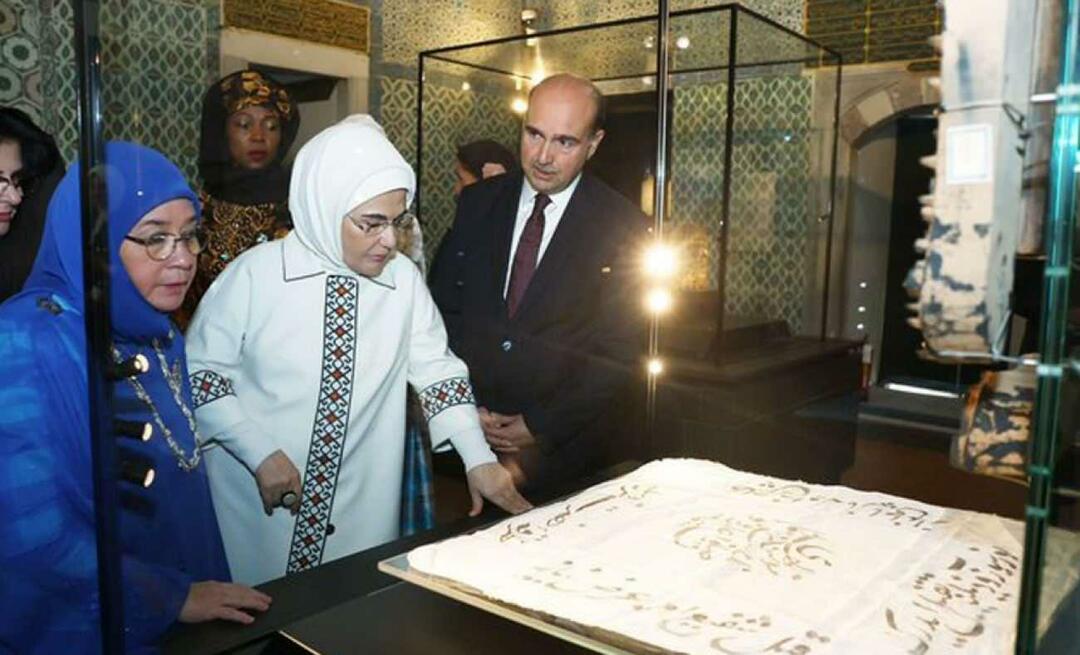 Emine Erdoğan devlet başkanlarının eşleriyle Topkapı Sarayı'na anlamlı bir ziyarette bulundu