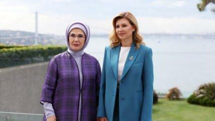 Emine Erdoğan Ukrayna Devlet Başkanı’nın eşi Olena Zelenska
