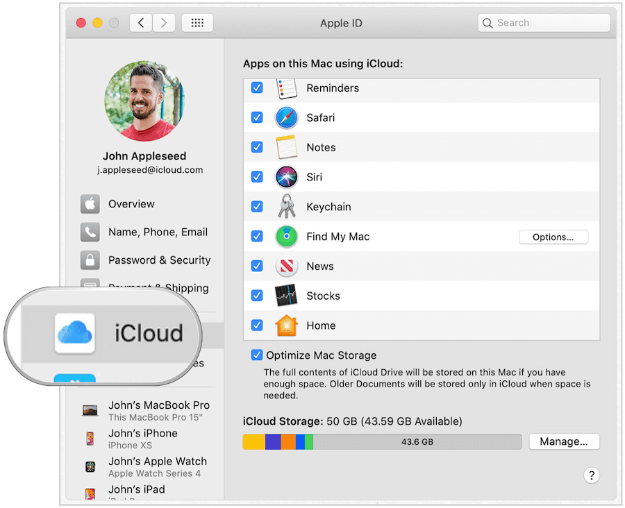 Mac iCloud anahtar düzeni