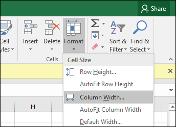 MS Excel ipuçları yeniden boyutlandırma-sütunlar-2