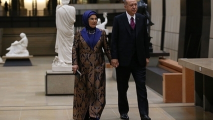 Emine Erdoğan'ın elbisesinde Osmanlı detayı!