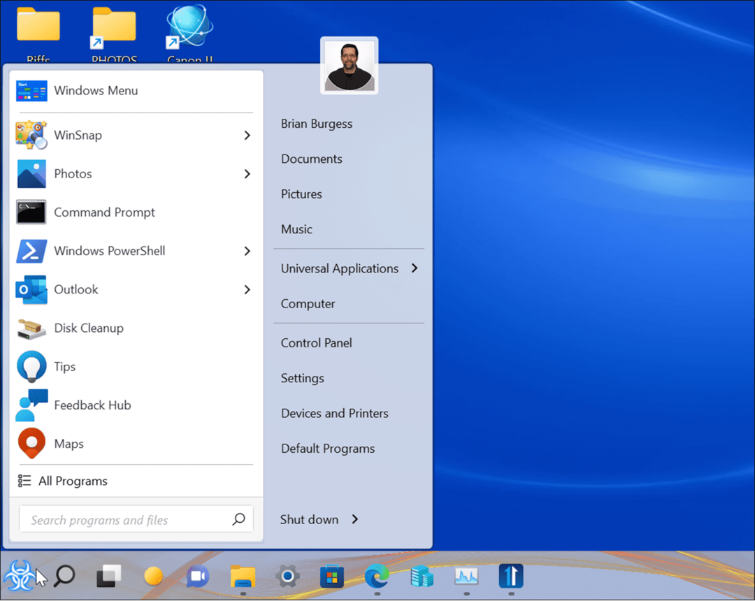Windows 11 başlat menüsünü ve görev çubuğunu başlat 11 ile iyileştirin