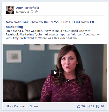amy porterfield facebook web semineri reklamı