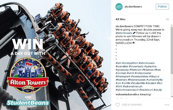 Instagram yarışma gönderileriniz için göz alıcı resimler kullanın.