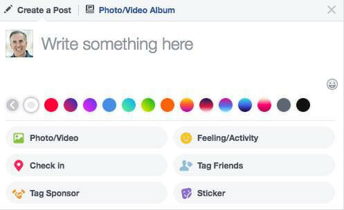 Facebook, durum güncellemeleri için kullanılabilen arka plan rengi seçeneklerini genişletti.