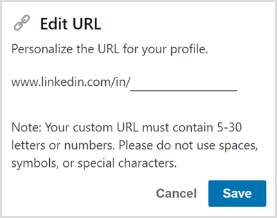 LinkedIn profilinizin URL'sini düzenleyin.
