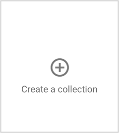 google + koleksiyon oluştur düğmesi