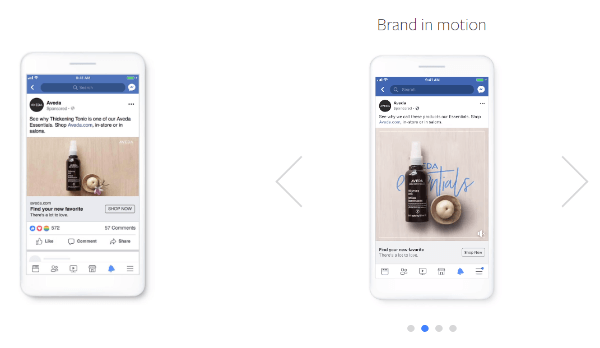 Facebook’un Kreatif Mağazası, kolay bir dönüşüm olan Create to Convert adlı yeni bir prodüksiyon Daha çekici ve etkili oluşturmak için hareketsiz görüntülere hafif hareket eklemek için çerçeve doğrudan yanıt reklamları.