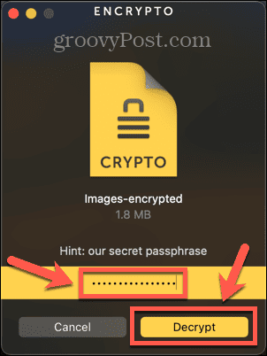 şifreleme şifre çözme düğmesi