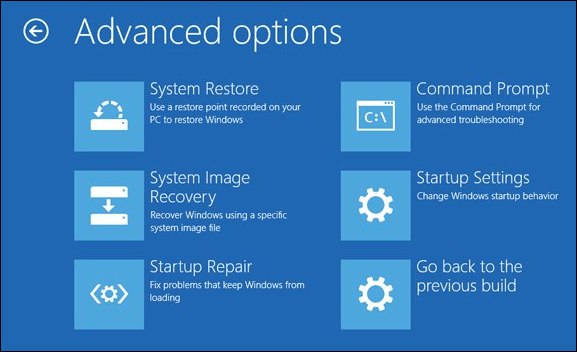 Gelişmiş Önyükleme Seçenekleri Windows 10