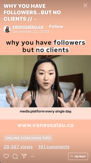 Vanessa Lau IGTV Instagram videosu