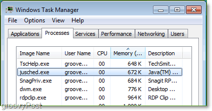 Ekran Görüntüsü: Windows 7 Task Manager