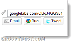 googlelabs url paylaş düğmesi