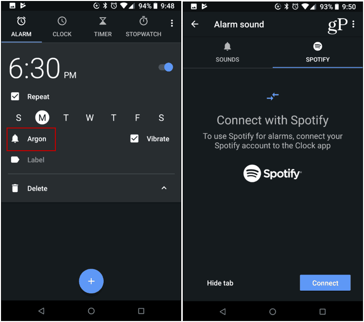 Google Çalar Saat Spotify