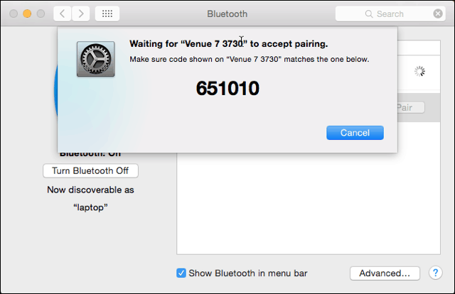 Mac Tarafında Bluetooth Eşleştirme