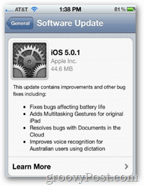 Apple, Karışık Reaksiyonlarla iOS 5.0.1'i Piyasaya Sürdü