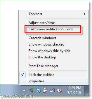windows 7 sistem tepsisi bildirimlerini özelleştirme