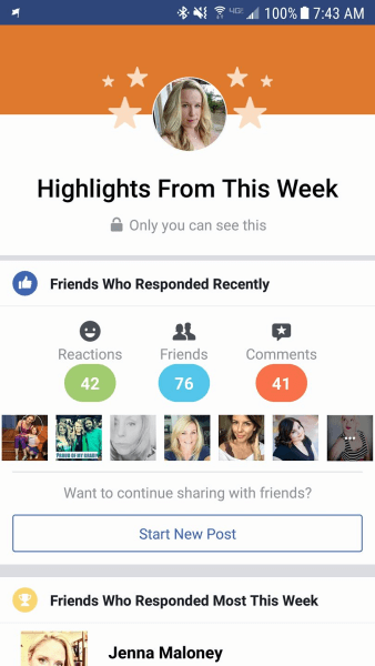 Facebook, seçilen kişisel profiller için kullanıcı hesabı "Önemli Noktalar" ı paylaşır.