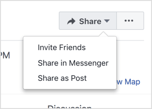 Facebook etkinliğinizi arkadaşlarınızı davet ederek ve Messenger aracılığıyla ve gönderi olarak paylaşarak tanıtın.