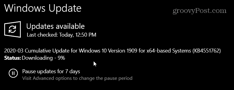 Windows 10 1903 ve 1909 için KB4451762