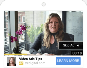 Bir YouTube reklam kampanyası nasıl oluşturulur, 6. adım, bir YouTube reklam biçimi seçin, TrueView reklamları örneği
