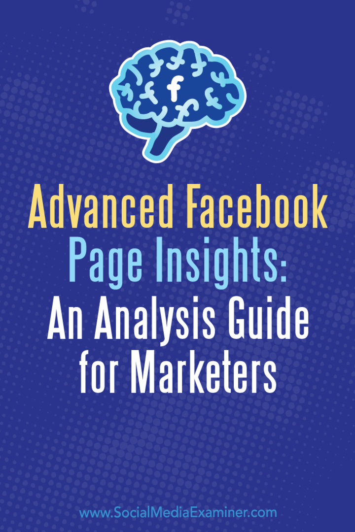 Advanced Facebook Page Insights: Pazarlamacılar için Bir Analiz Kılavuzu: Sosyal Medya Denetçisi
