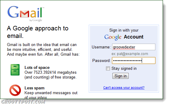 Gmail'e e-posta girişinde bir yaklaşım