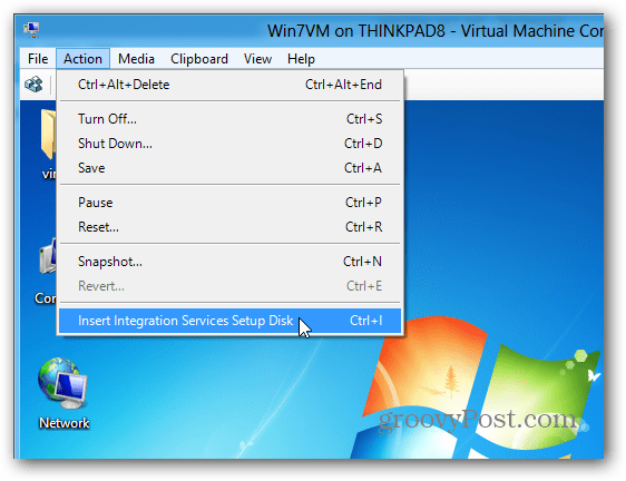 Windows 8'de Hyper-V VM'lerine Entegrasyon Hizmetlerini Yükleme