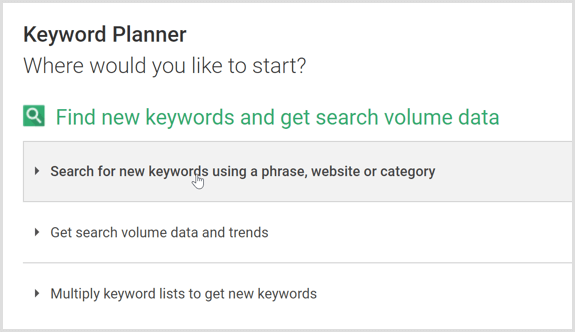Google AdWords Anahtar Kelime Planlayıcı araması
