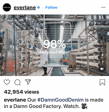 Everlane için Instagram video yayını