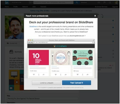 LinkedIn profesyonel markası slayt paylaşımında