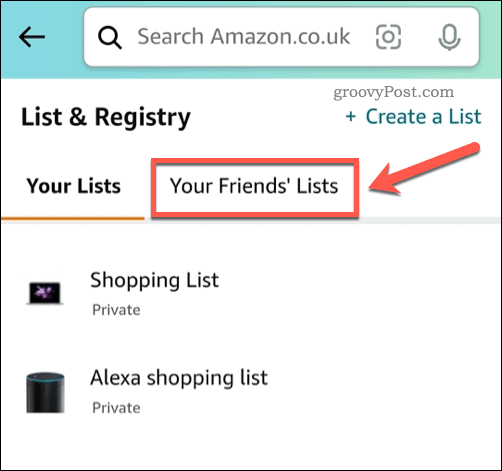 Amazon uygulamasında arkadaş istek listelerini görüntüleyin