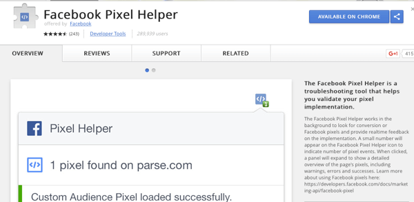 İzlemenizin çalışıp çalışmadığını kontrol etmek için Facebook Pixel Helper'ı yükleyin.