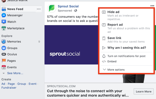 Rakiplerinizin Facebook reklamlarını araştırın 9. adım.
