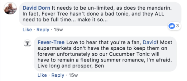 Facebook gönderisine yapılan bir yoruma yanıt veren Ateş Ağacı örneği.