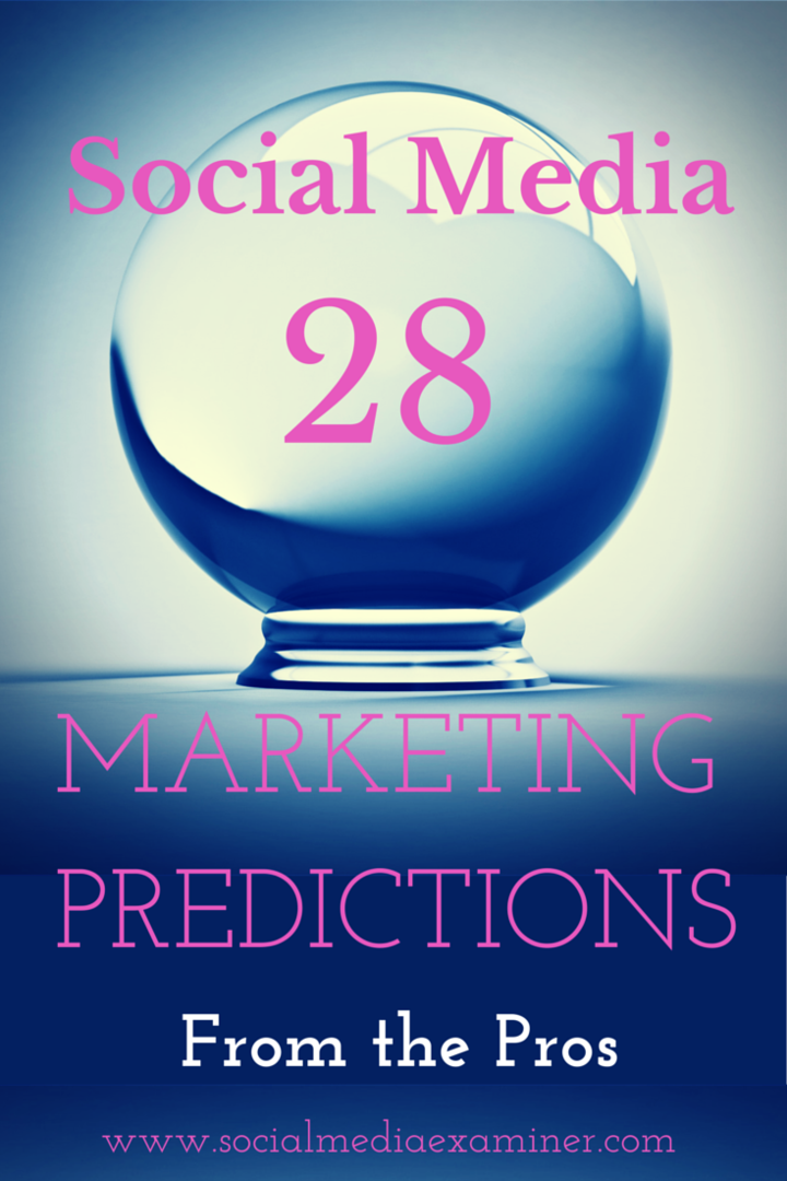 2015 için 28 sosyal medya tahmini