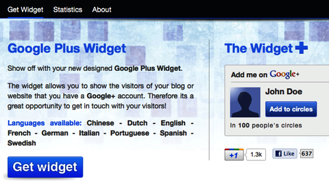 google + widget'ı