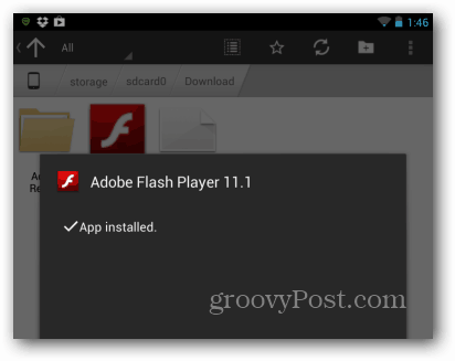 Android Flash Player Yüklendi