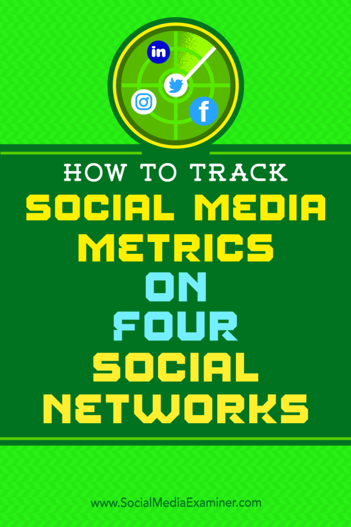 Dört Sosyal Ağda Sosyal Medya Metrikleri Nasıl İzlenir, Joe Griffin Sosyal Medya Examiner'da.